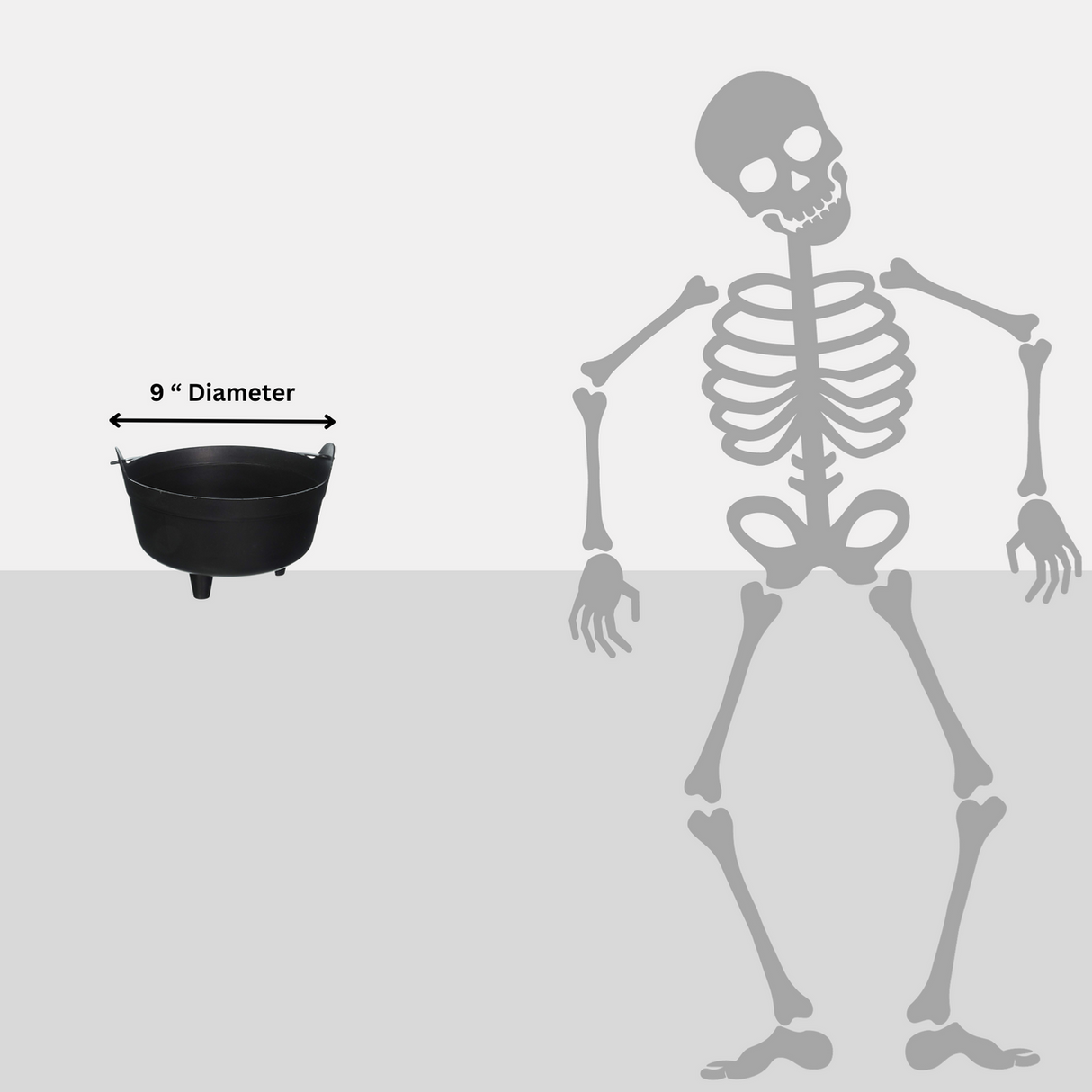 9 Inch Diameter Cauldron | size comparison