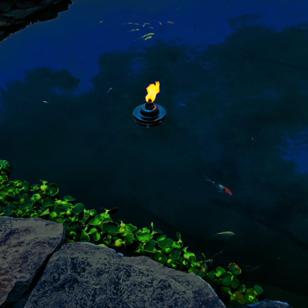 Custom Pro Floating Pond & Pool Tiki Torch| FIRE on WATER!