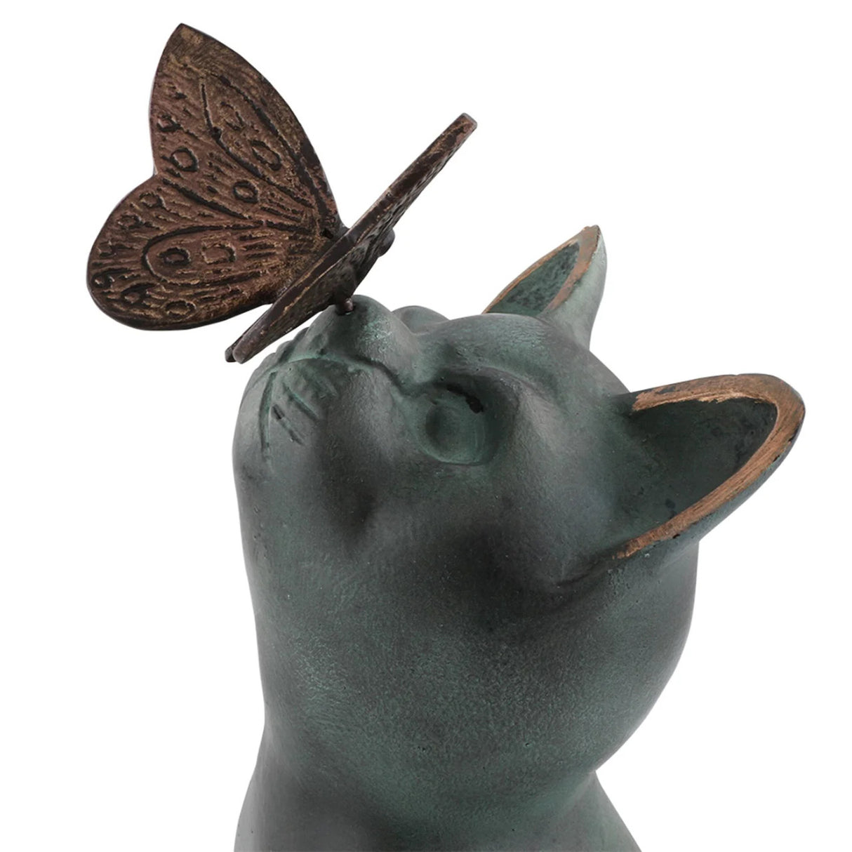 Cory the Cat with Butterfly | Garden Sculpture