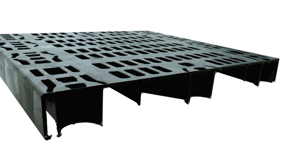 The 24"x24" Grate features one cut edge