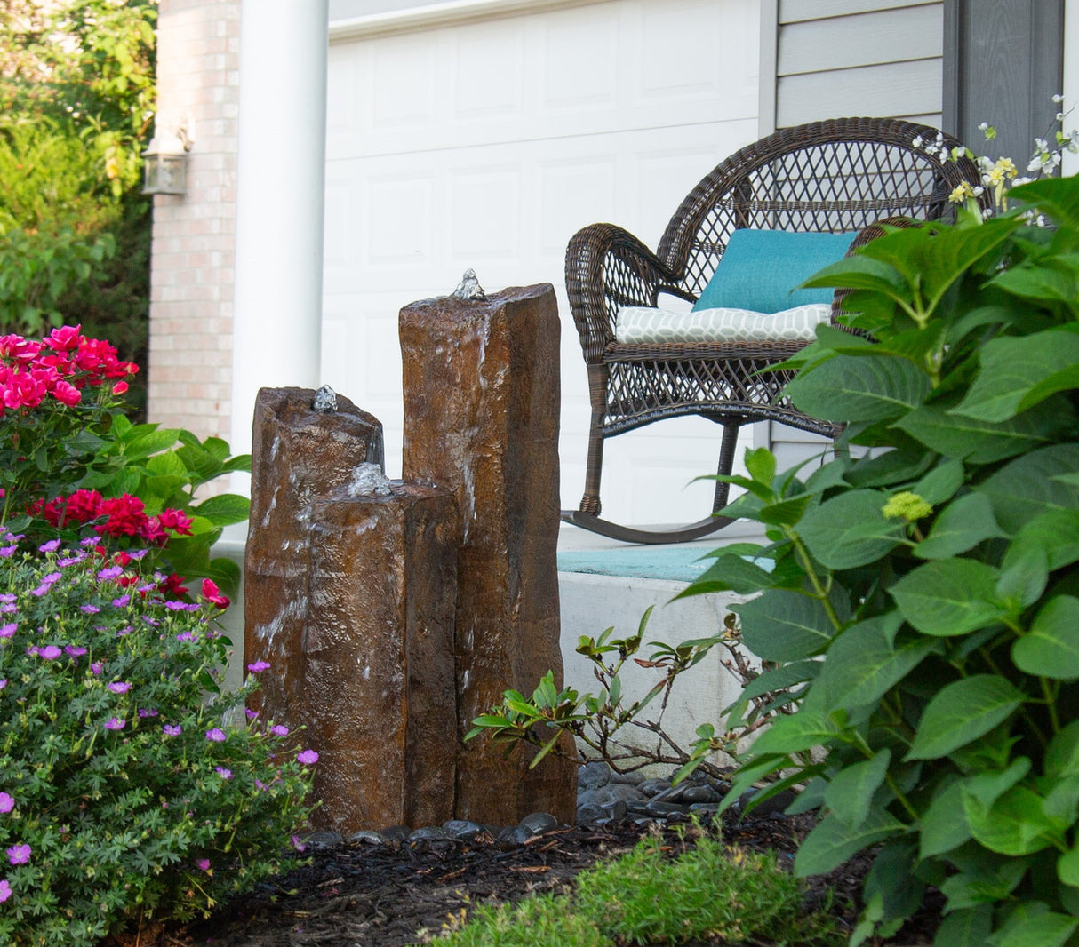 3 Faux Basalt Columns in use