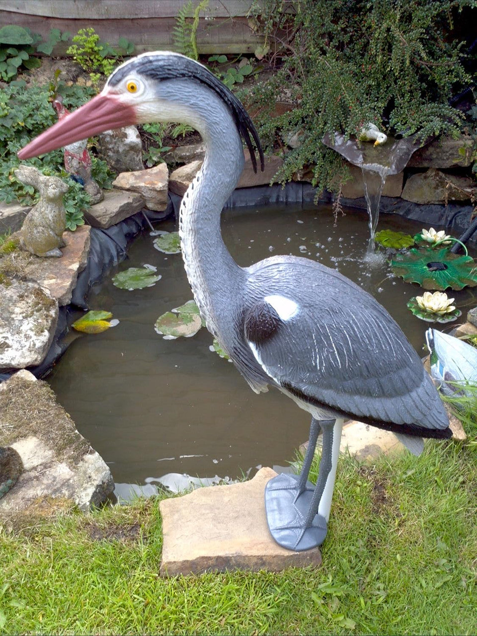 Blue Heron Decoy in use