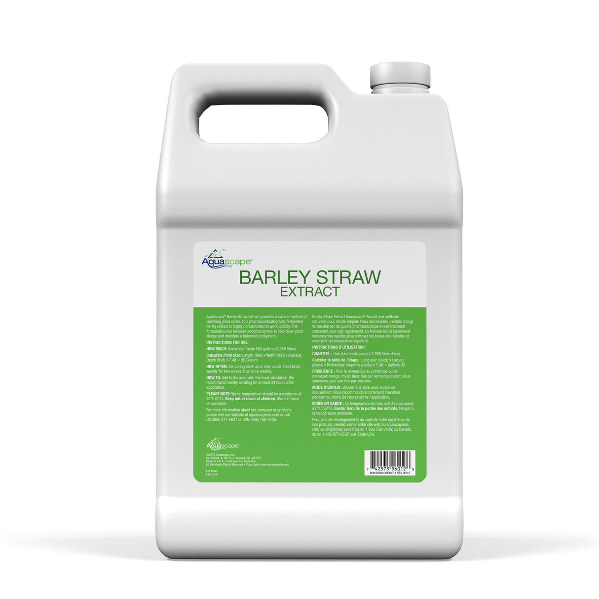 Aquascape Barley Straw Extract - 1 Gallon - Back