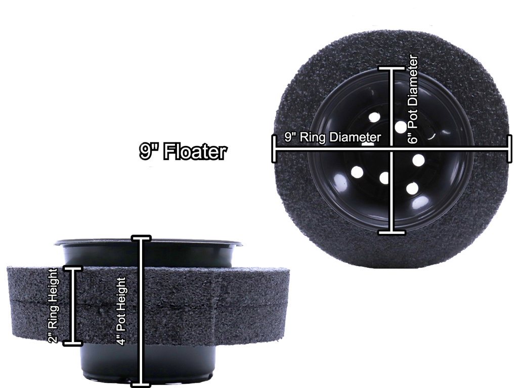 9" Floater Dimensions