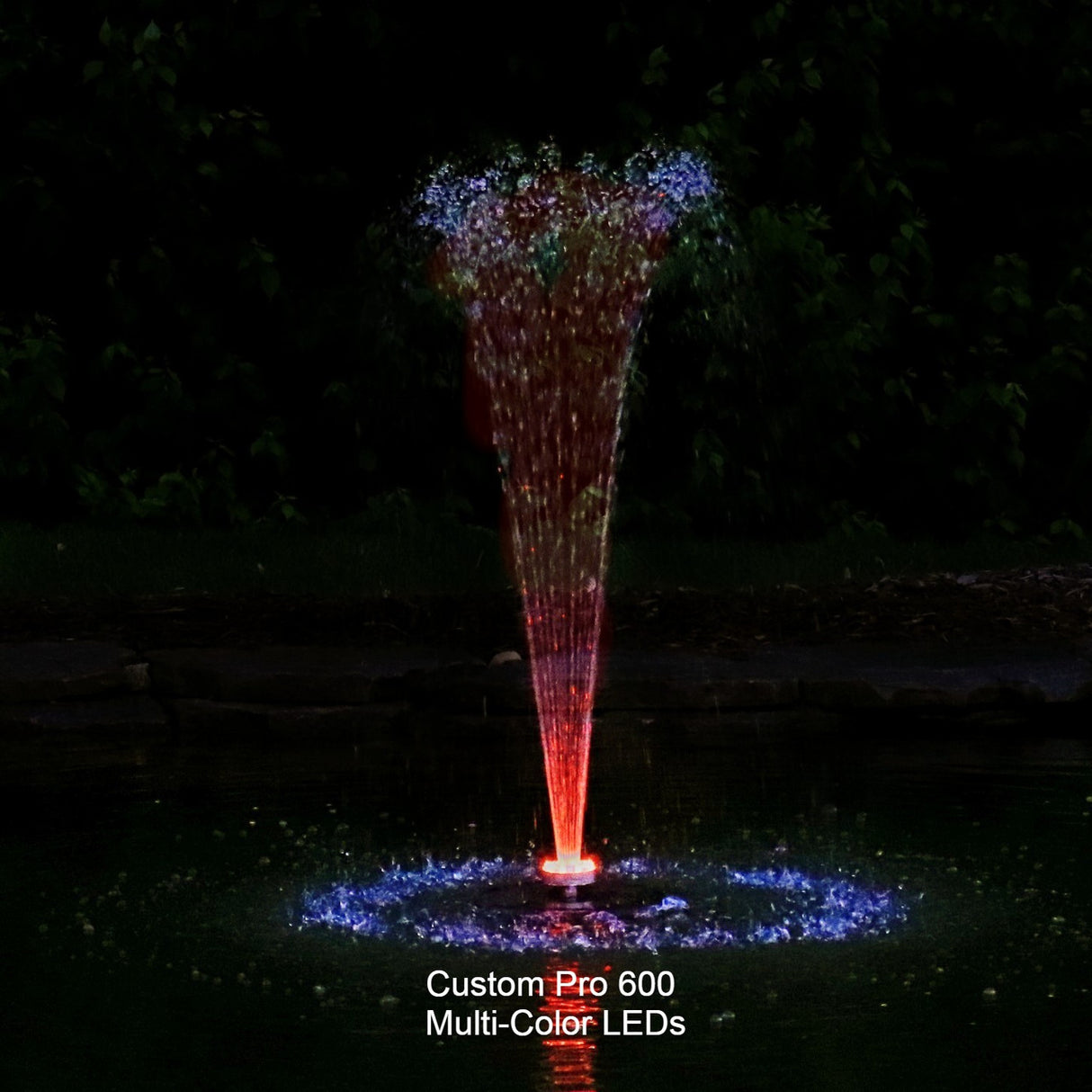 Custom Pro 600 Floating Fountains w/ Multi Color LED Lights