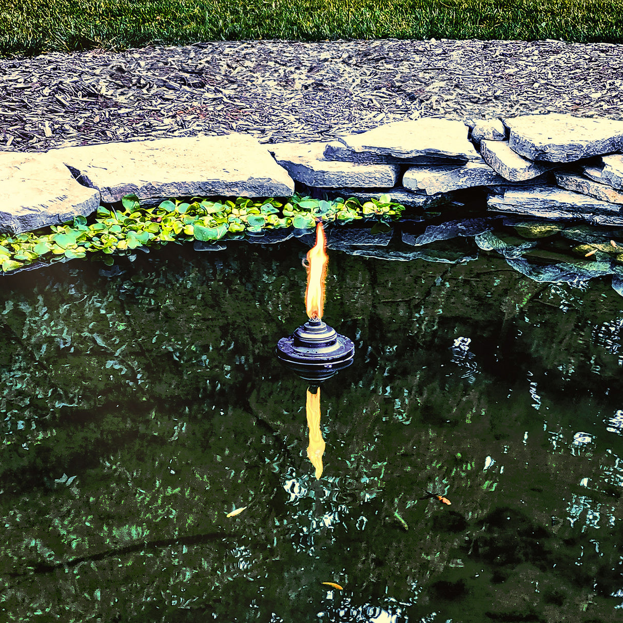 Custom Pro Floating Pond & Pool Tiki Torch| FIRE on WATER!