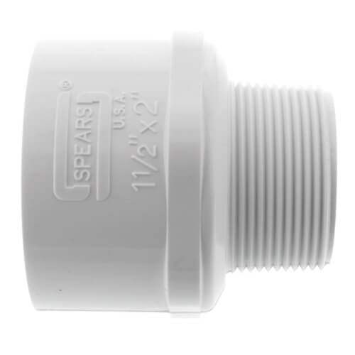 Fitting- Slip/Glue - 1 1/2" MPT x 2" Slip