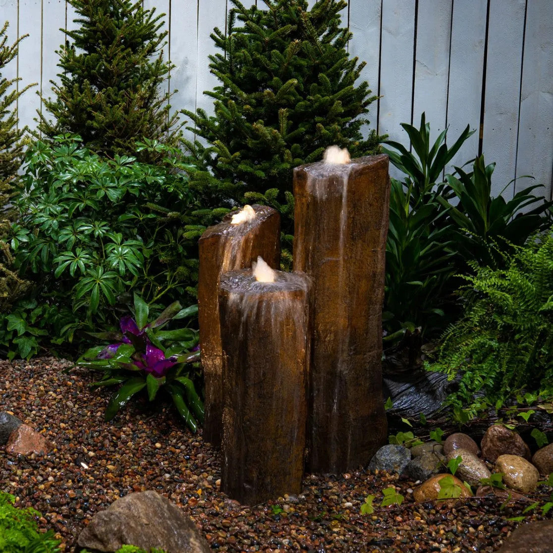 Faux Basalt Fountain Trio