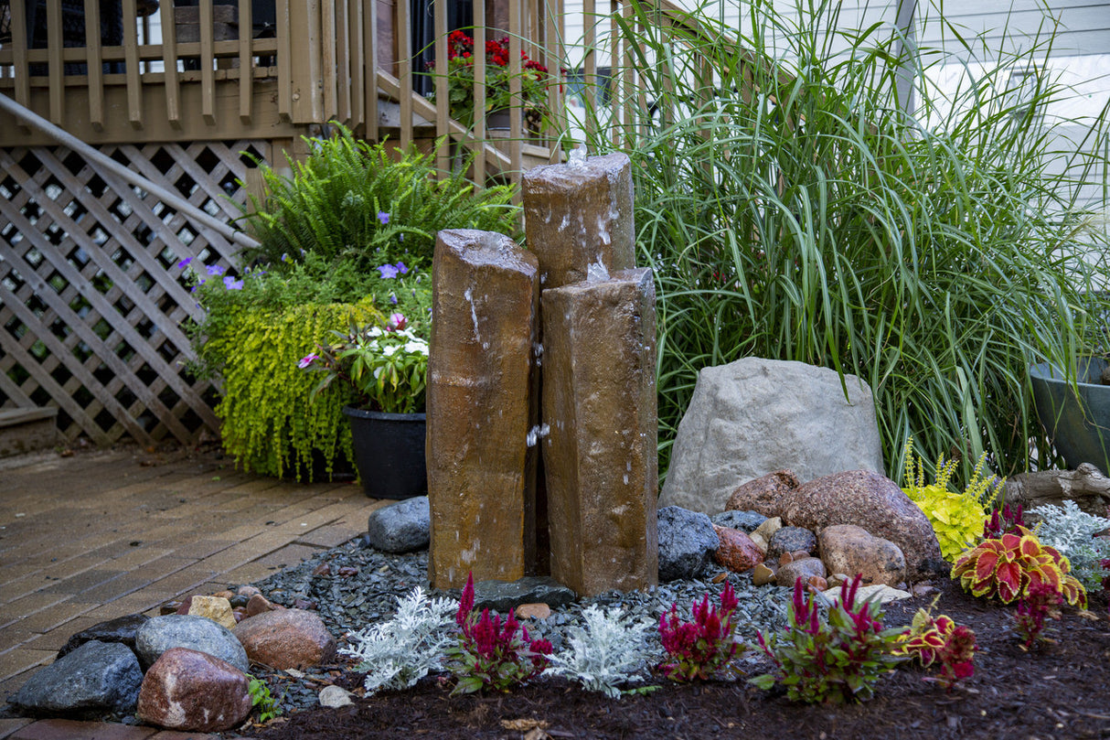 Trio of Basalt Columns in use