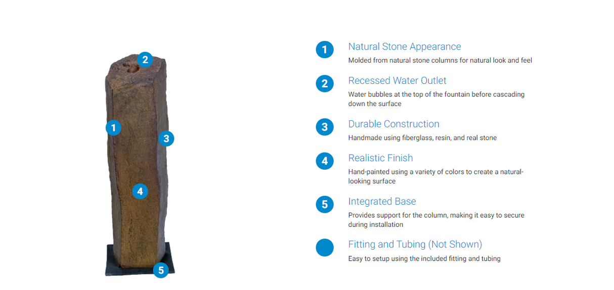 Features of Faux Basalt Columns