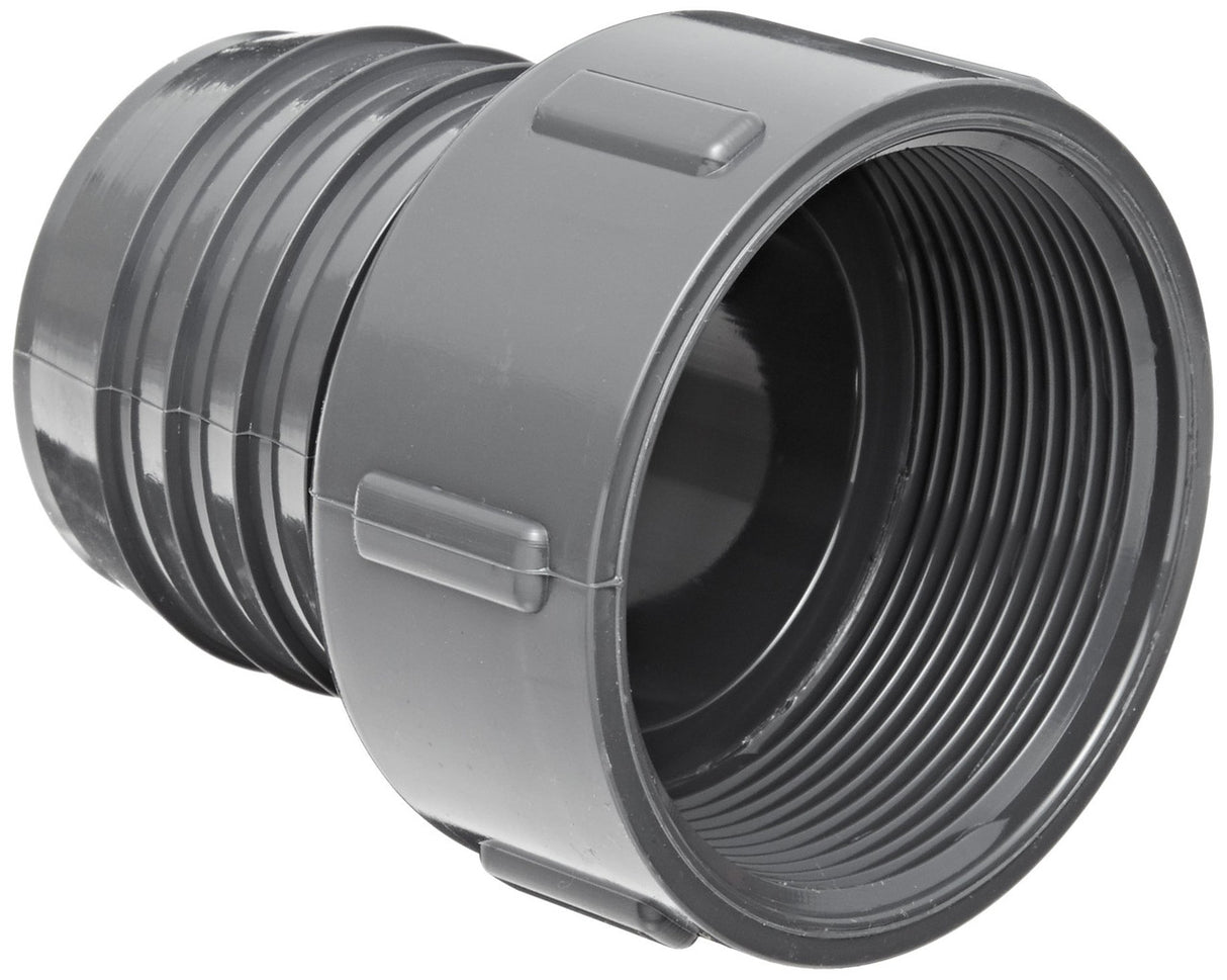 Female PVC Adapter- 1" FPT x 1" barb (May be black or gray color.)