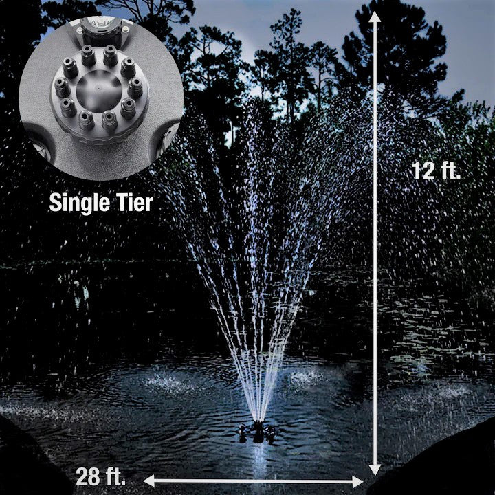 Custom Pro GV15000- Single Tier Nozzle (night view)