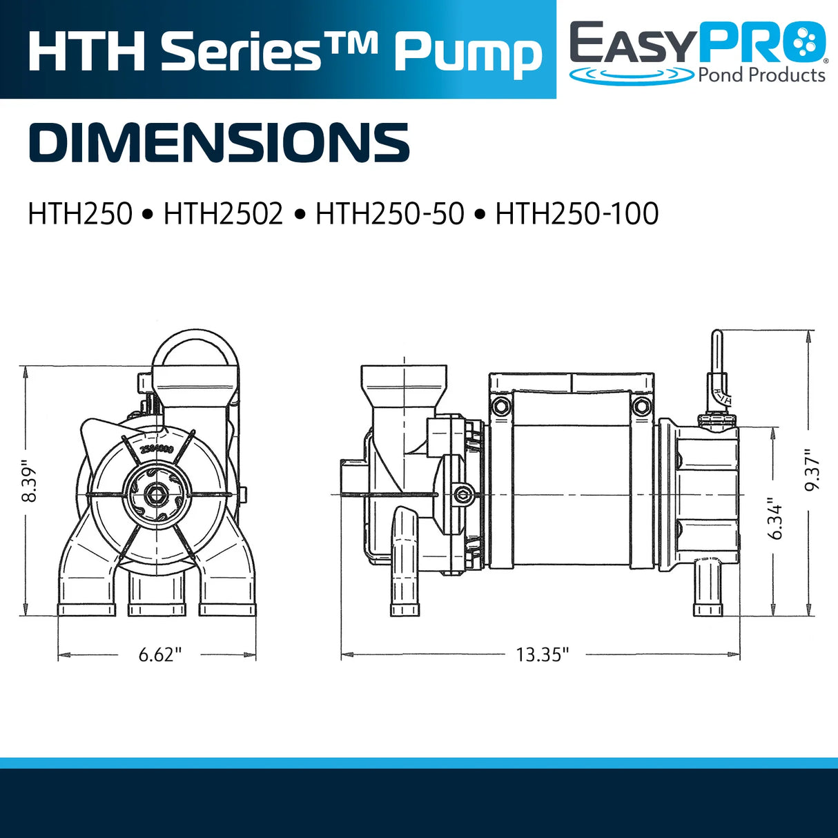 EasyPro - 1/3 HP, Horizontal TH Pump, 115v - HTH250