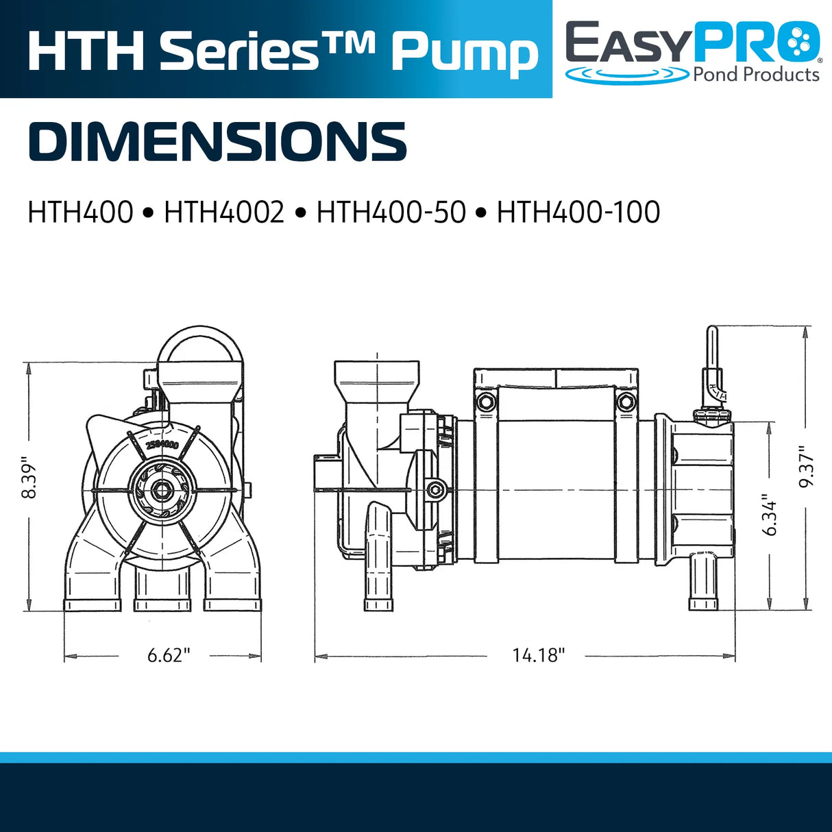 EasyPro - 1/3 HP, Horizontal TH Pump, 115v - HTH250