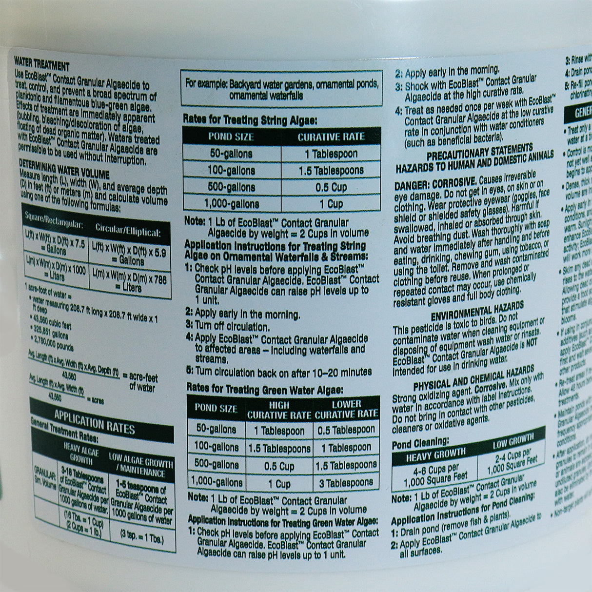 Aquascape EcoBlast - Directions