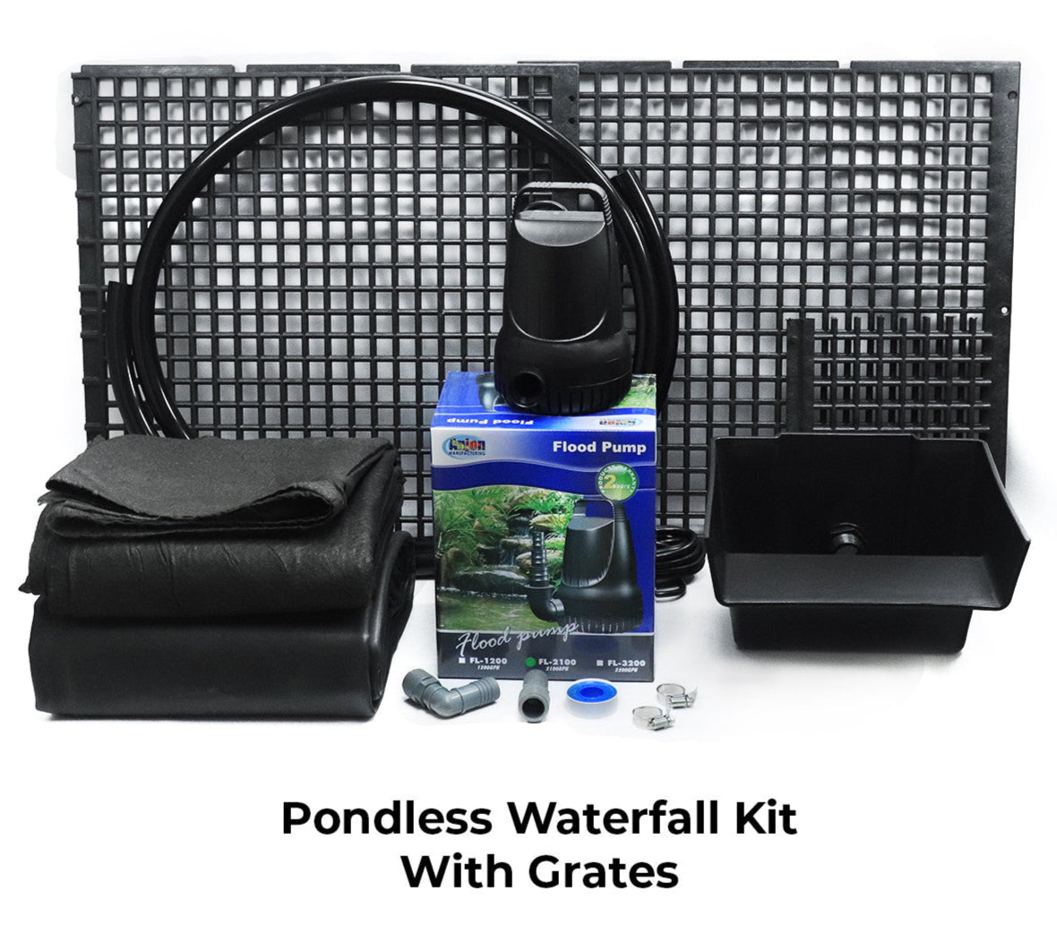 Pondless Waterfall Kit with Grates