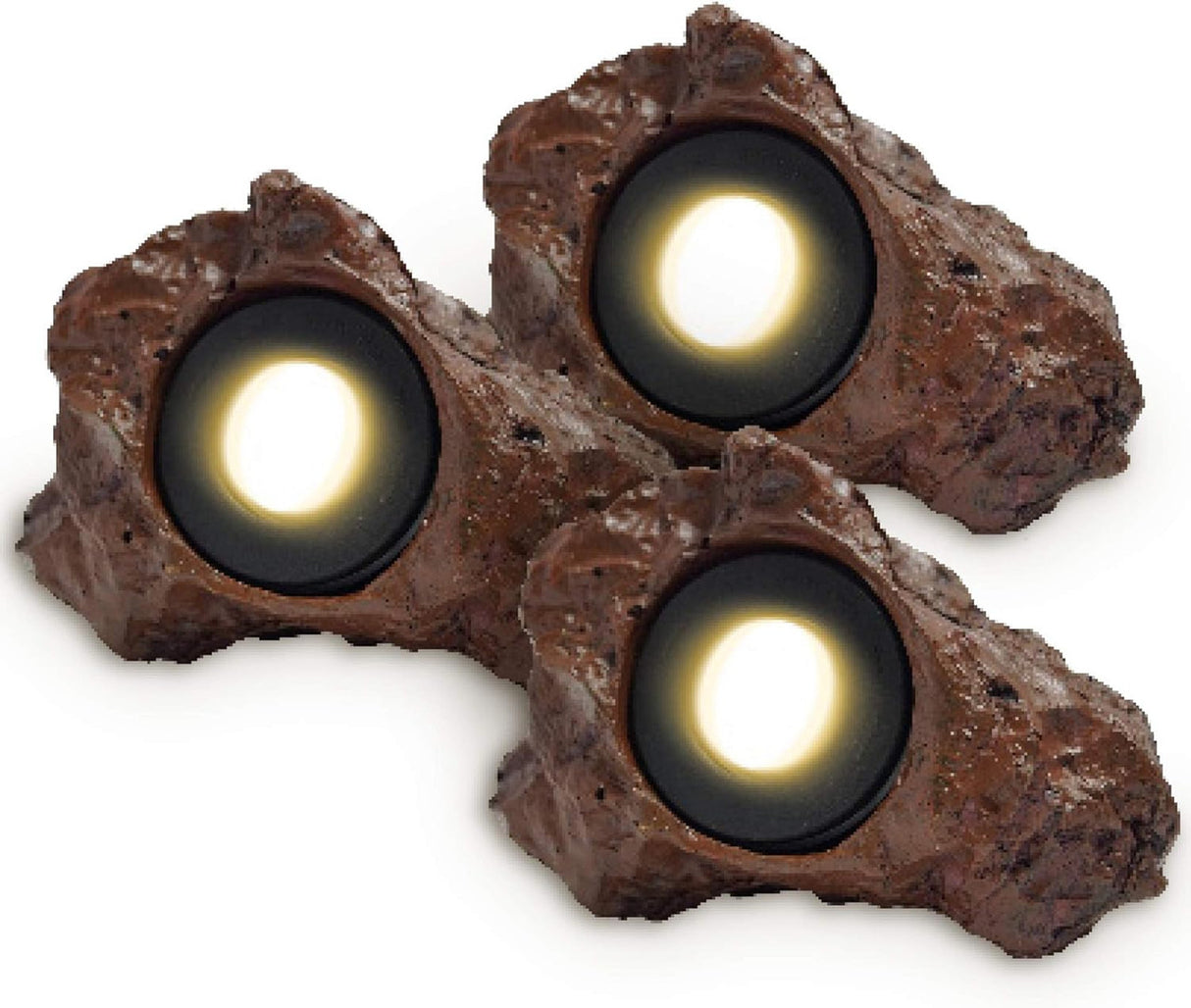 Anjon 3X3WRLCCKIT Color Changing LED Faux Rock Kit - 3-Pack