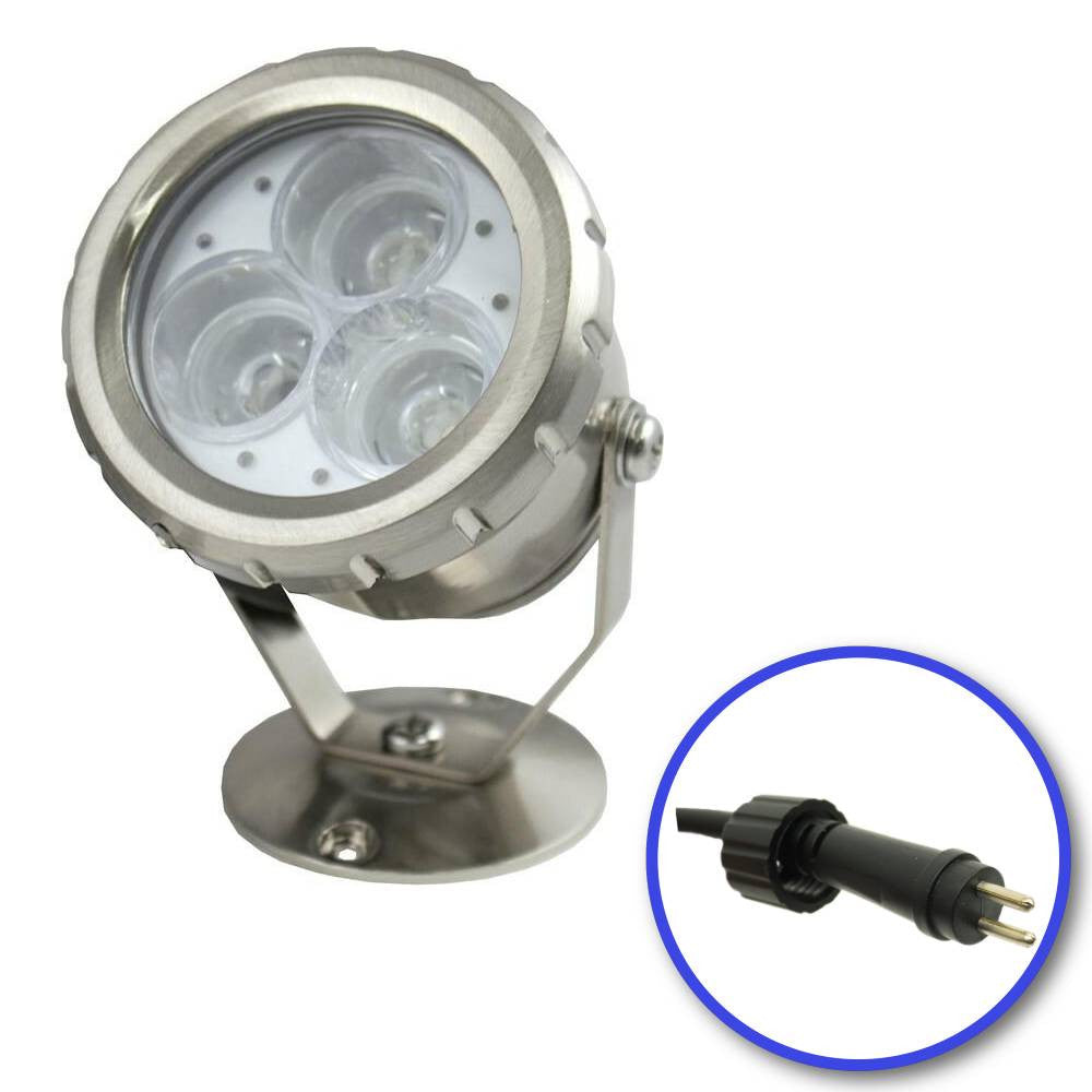 Custom Pro LED Spotlight for Pond and Landscape - Soft White, 3W, 33 Cord, Transformer