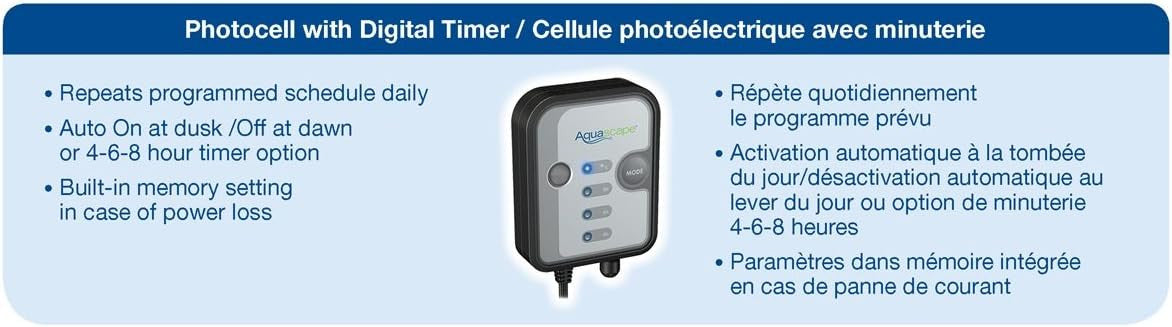 Aquascape 12 Volt Photocell with Digital Timer - Info