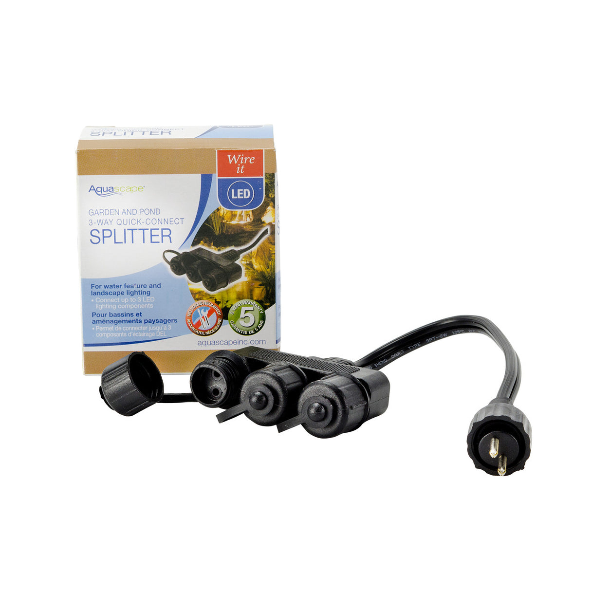 Aquascape 12 Volt Splitter for LED Lights - 3-Way Splitter