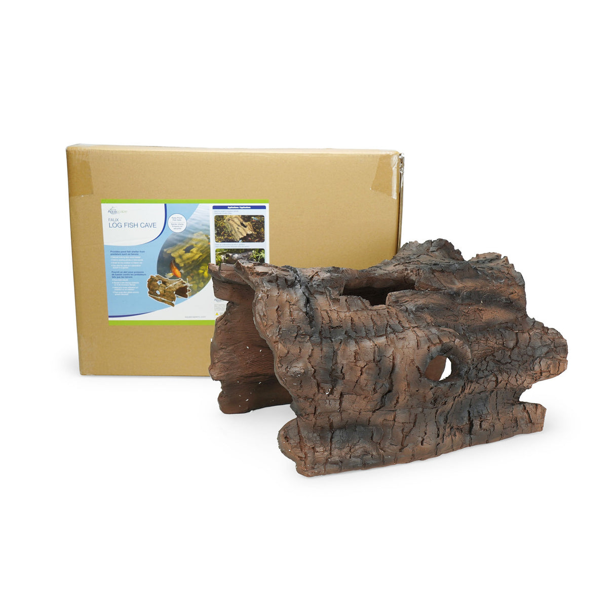 Aquascape Decorative Faux Log Fish Cave for Ponds #78324