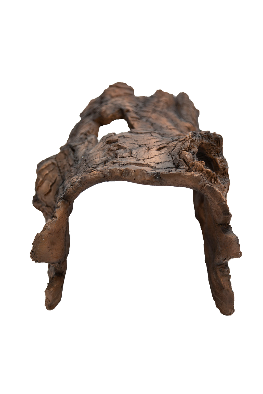 Faux Log Fish Cave- Protect Koi Fish | Front View