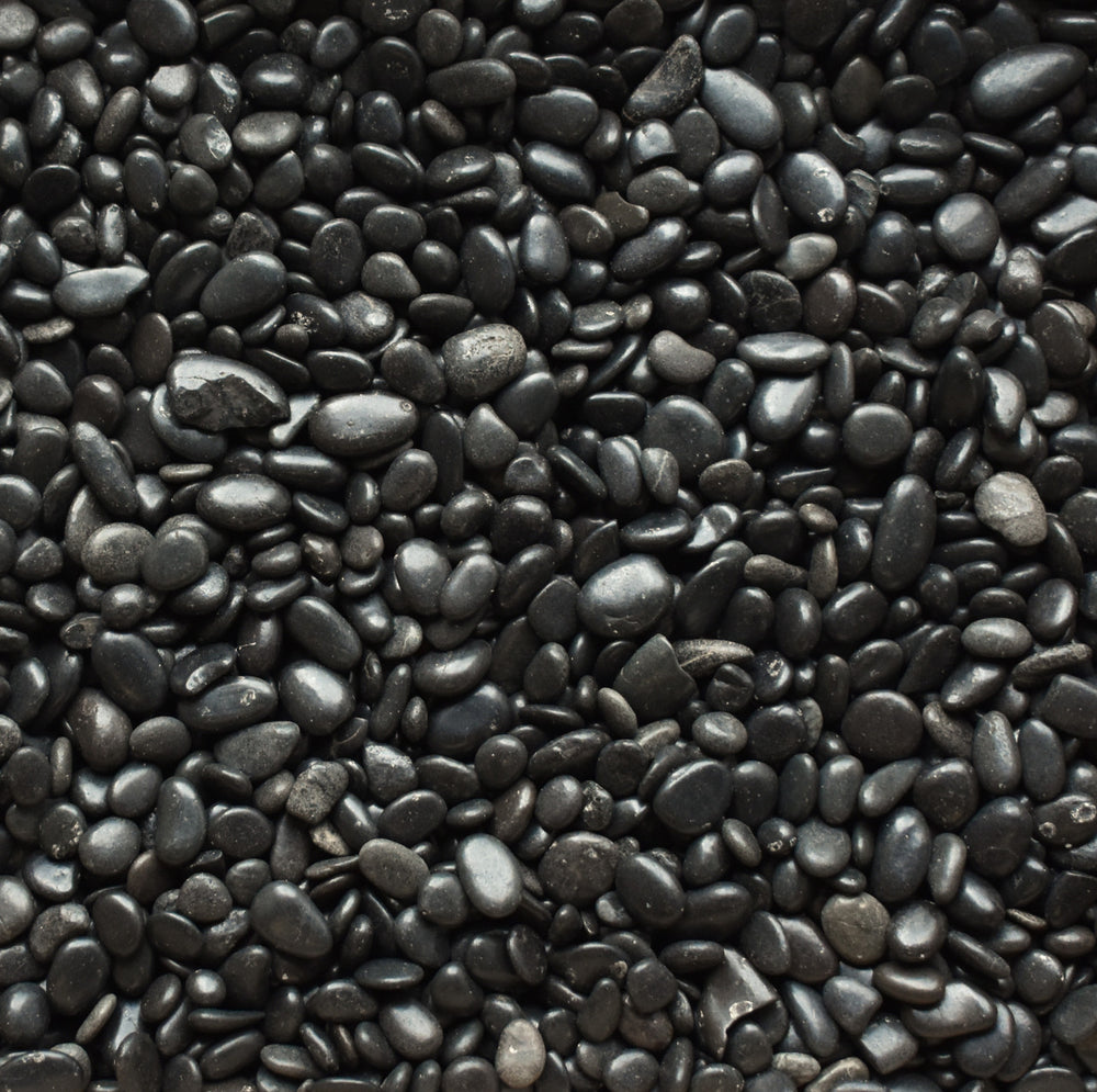 Polished Black Mexican Beach Pebbles (By the Pallet) | Quality Stone