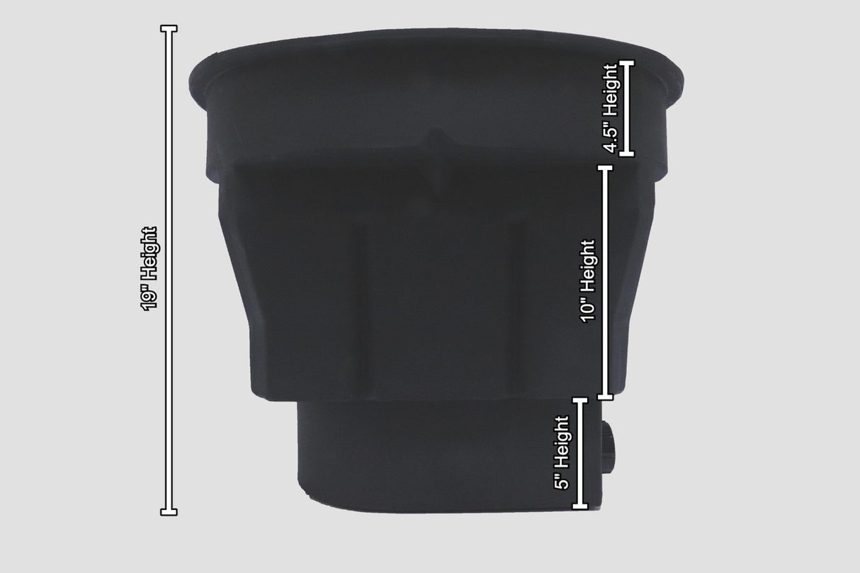 PondBuilder Crystal Falls Waterfall Filter - 20 in. Spillway PB1298 Back Dimensions