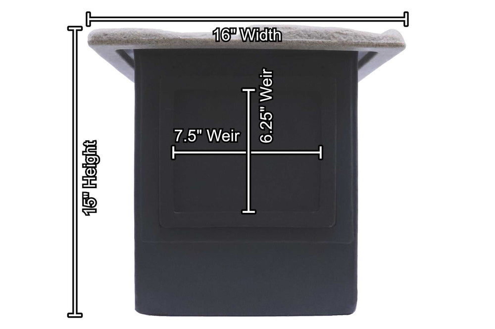 Blue Thumb Pond Skimmer box- Front Dimensions