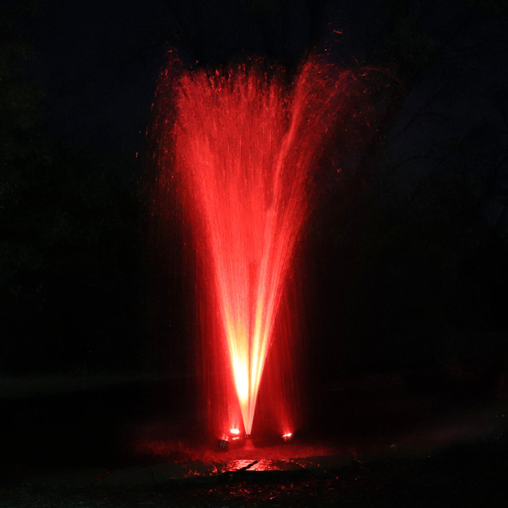Color Changing RGB LED Lights for Fountains- Red color in action