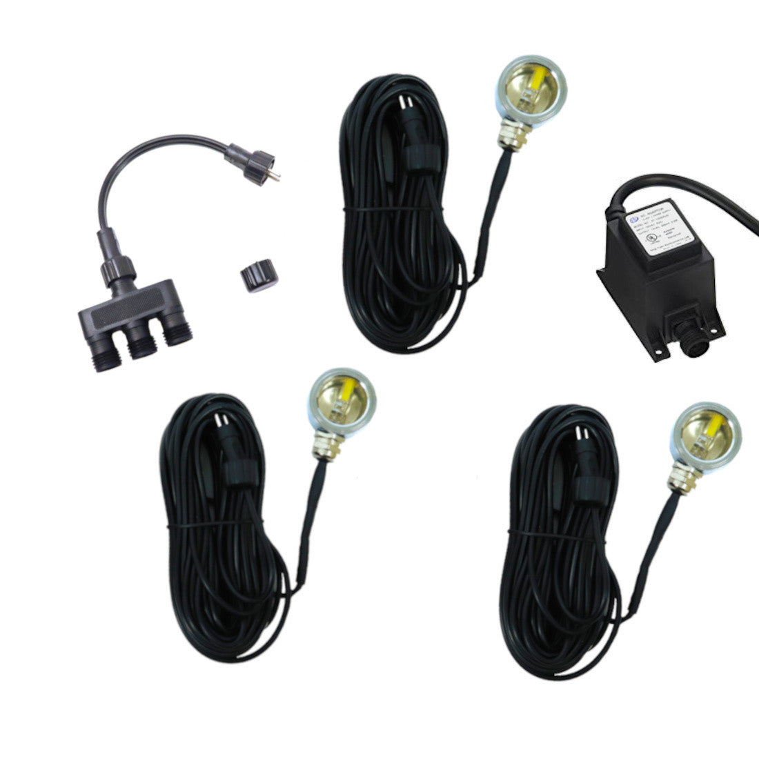 Custom Pro PondBright 6 Watt Premium LED Submersible Pond & Landscape Accent Lights - 3-Pack