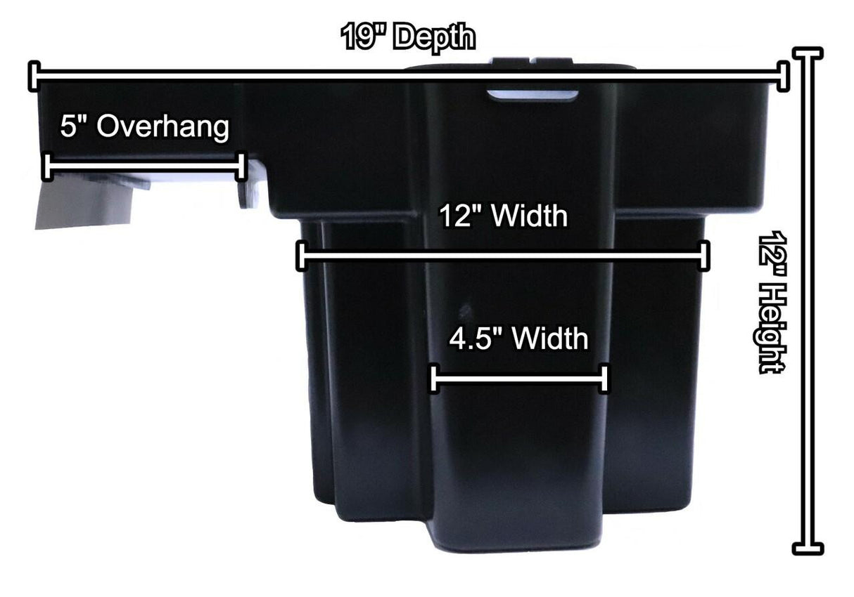 Side View of Anjon APF-16 Profalls 16" Waterfall Biofilter with dimensions