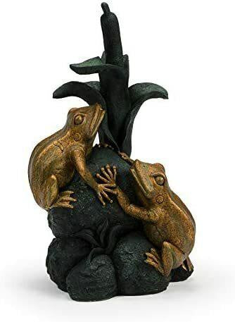 Aquascape 78210 Double Frog with Cattail Spitter Fountain