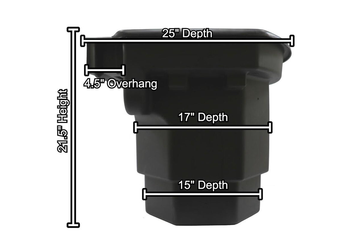 FilterFalls - 19 in Spillway - Side Dimensions