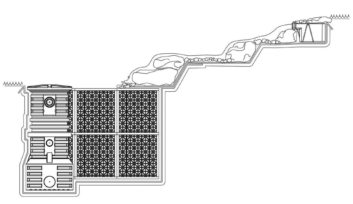 Cross Section of 4 Eco-Blox in use
