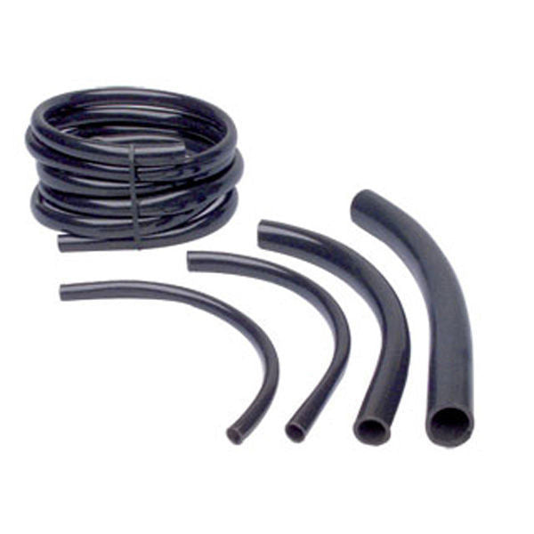 Black Vinyl Tubing, showing different sizes