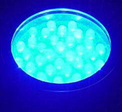 Compact Blue Aqua Light for Fountains and Water Features