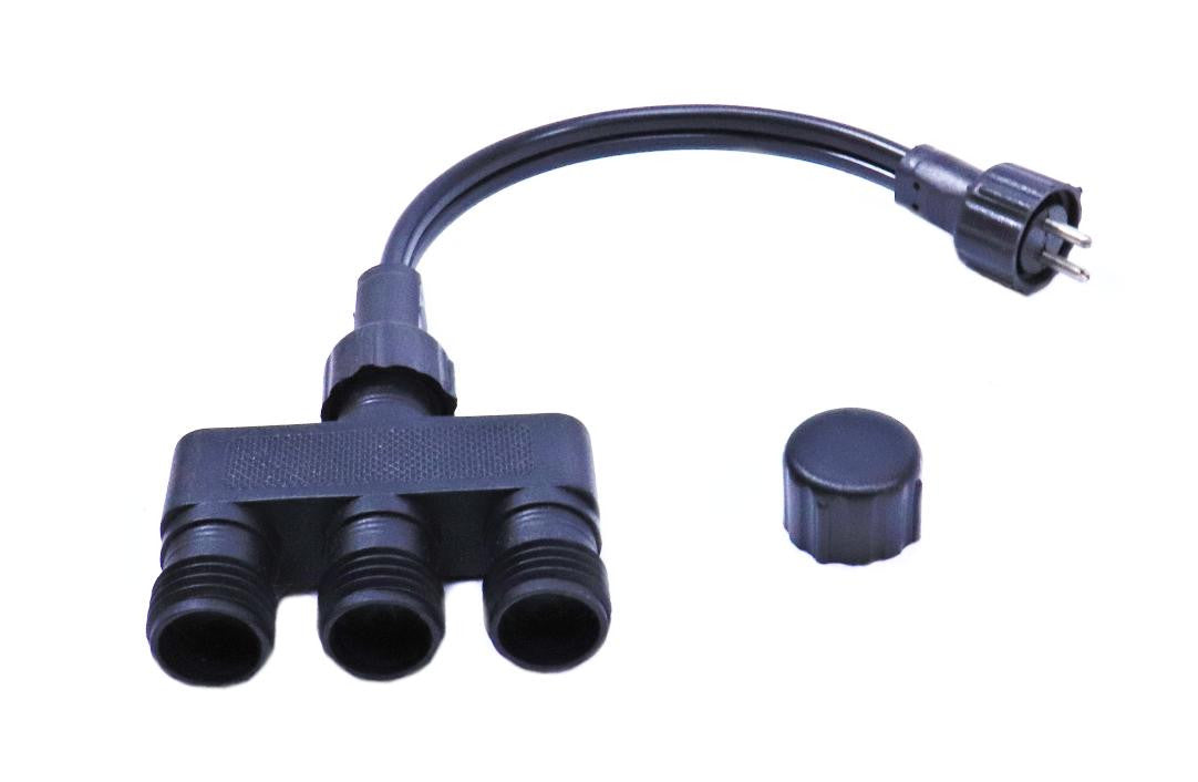 Custom Pro 3-Way Low Voltage Splitter for Pond Lighting
