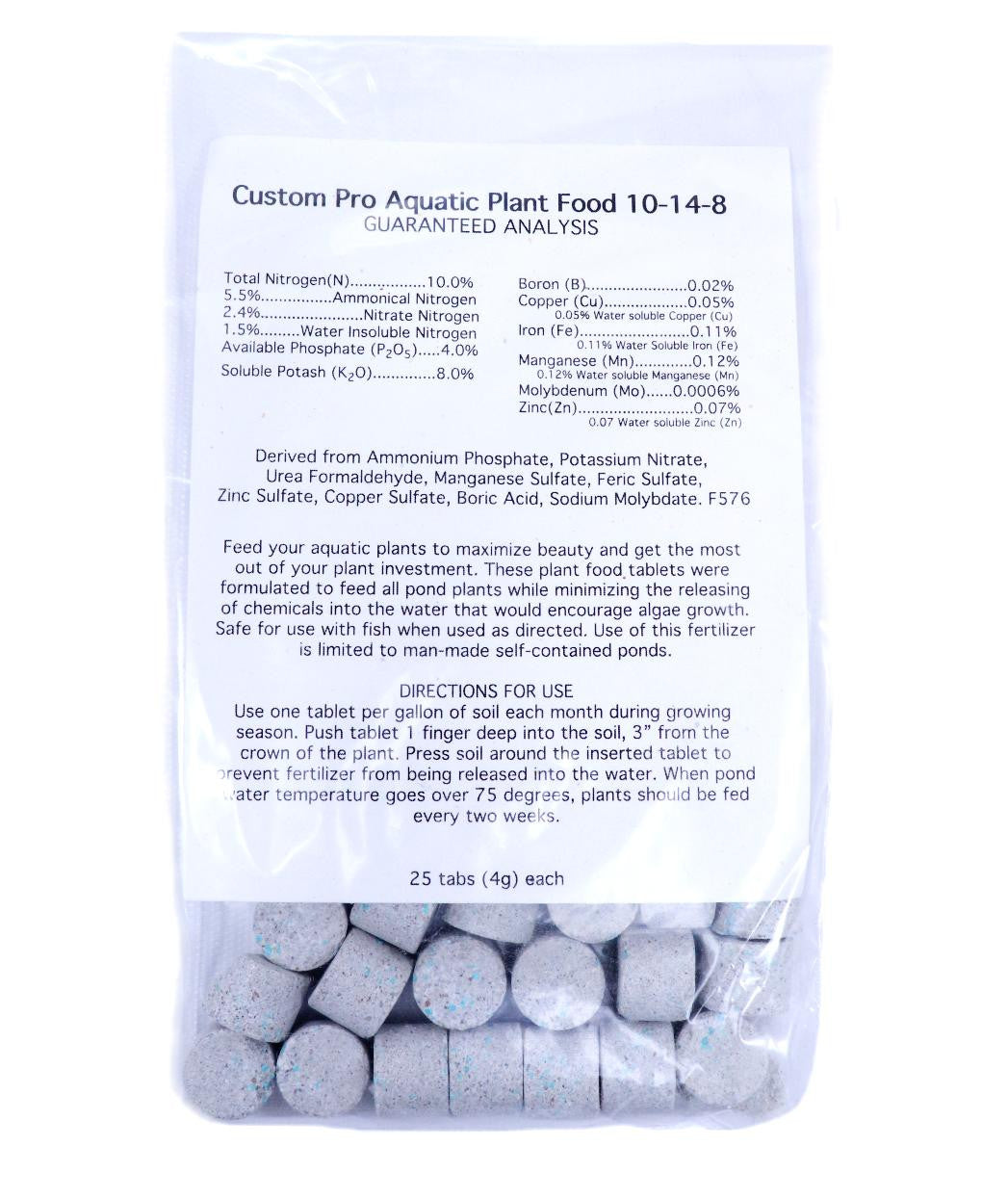 Custom Pro Aquatic Plant Fertilizer 10-14-8