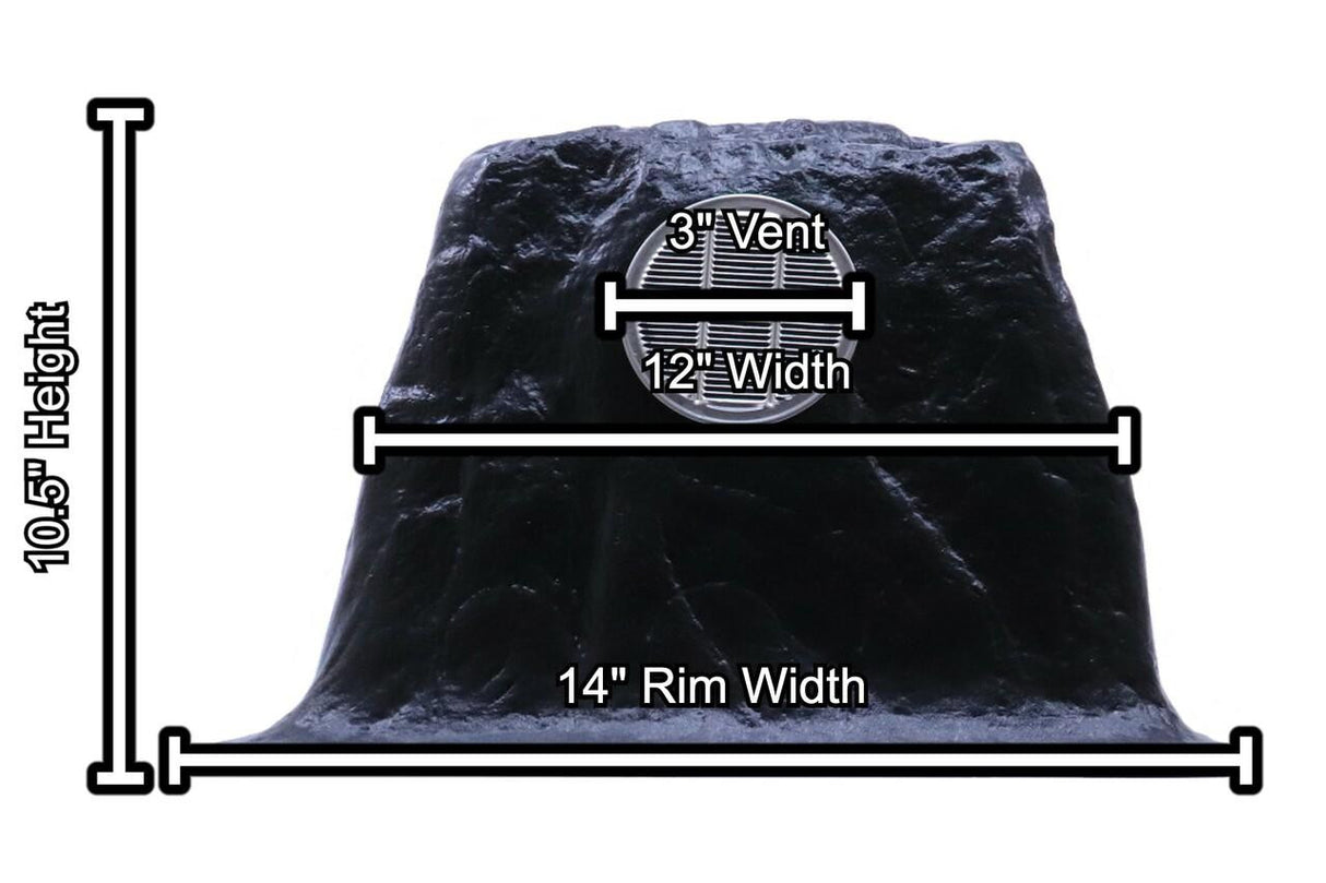 Custom Pro Black Faux Rock Cover With Vent