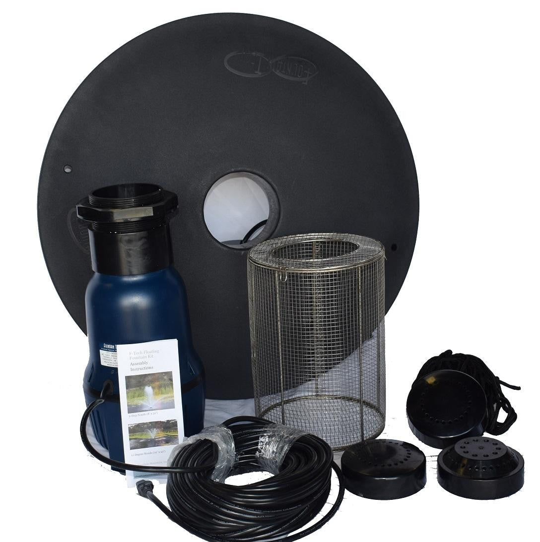 Custom Pro FT 14000 Floating Pond Fountain and Aerator Kit w/ 100, 150 or 200 Cord