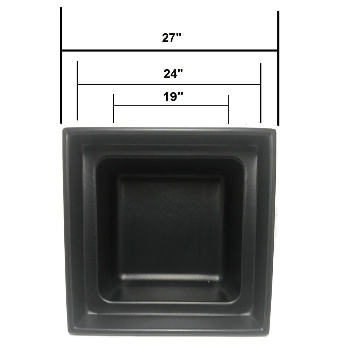 24" x 24" Basin - with Exterior and Interior Dimensions
