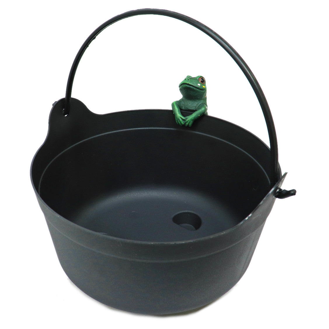 Witch's Black Cauldron with Creepy Critter Pot Hangers