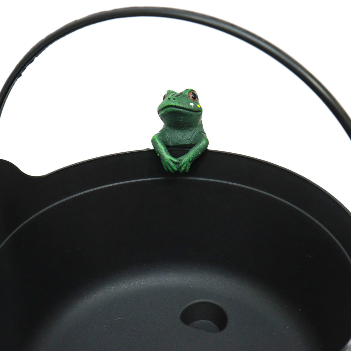 Witch's Black Cauldron with Creepy Critter Pot Hangers