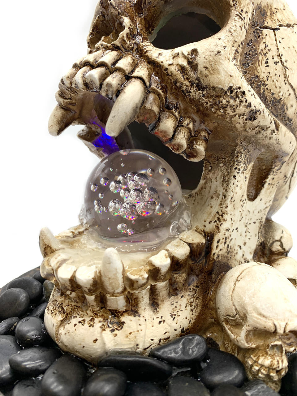 Green Vista Damien Tabletop Skull Fountain