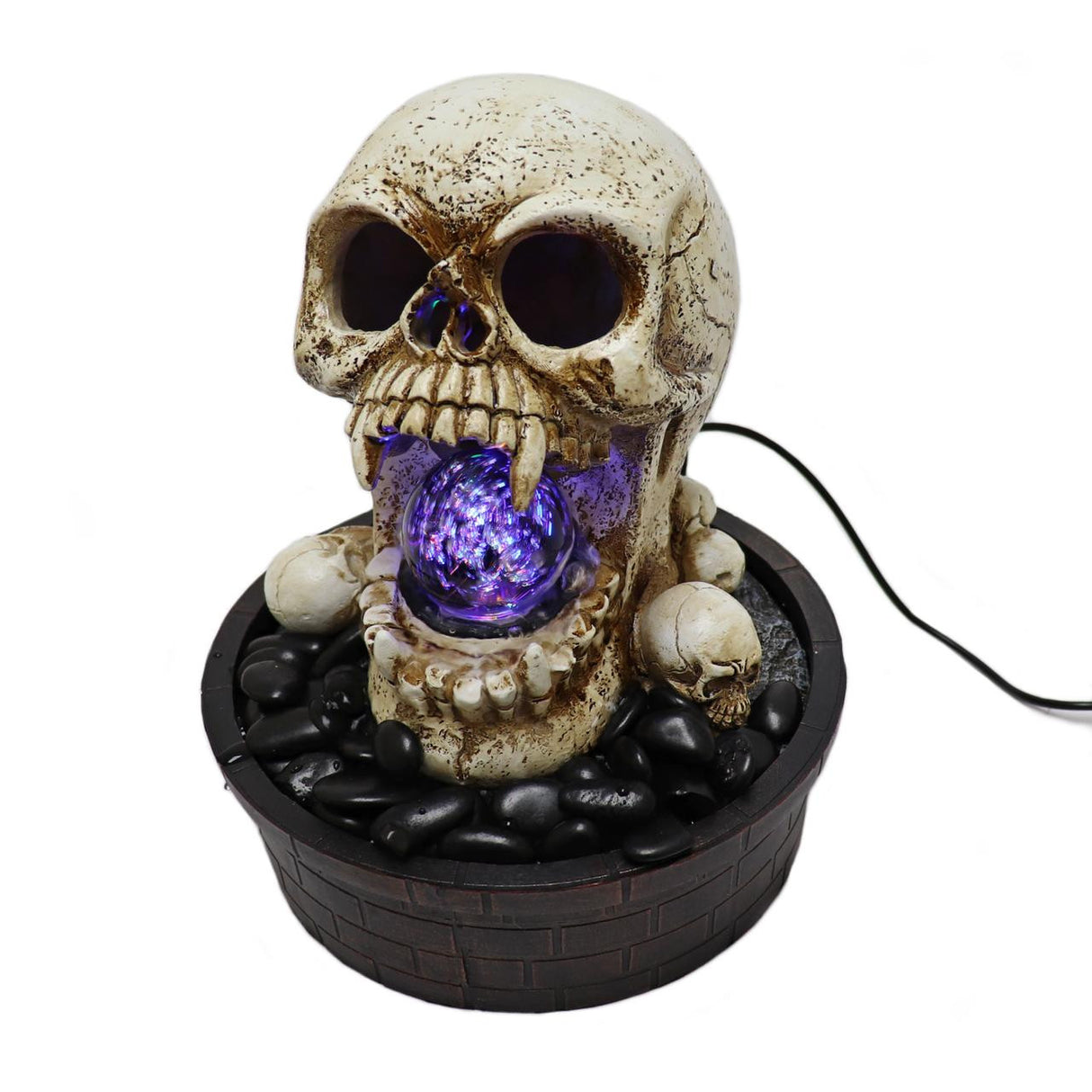 Green Vista Damien Tabletop Skull Fountain