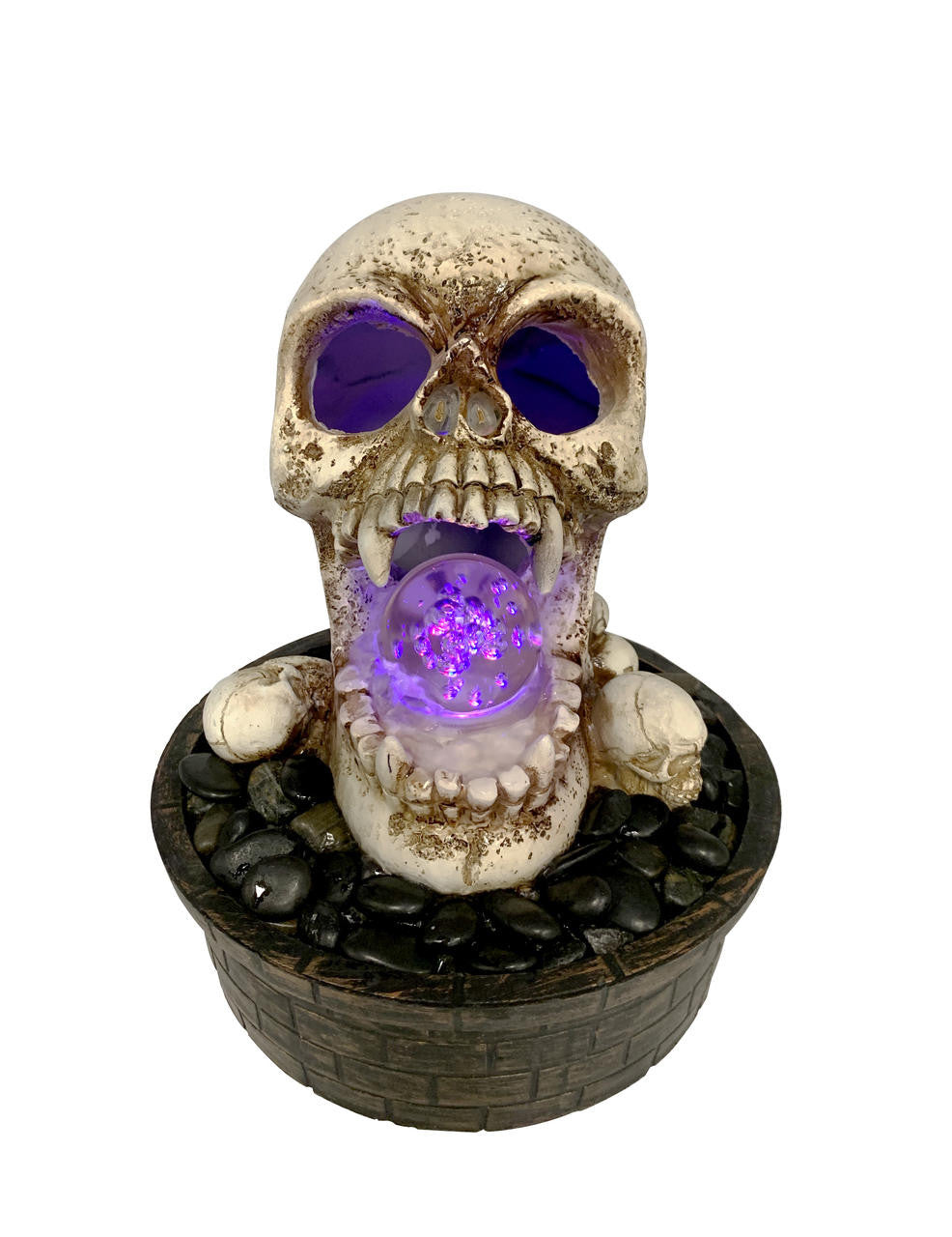 Green Vista Damien Tabletop Skull Fountain