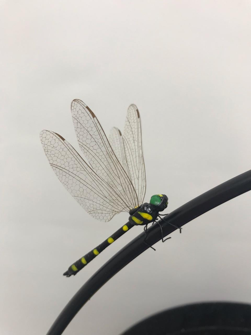 Green Vista Mini Aquatic Garden w/ Dragonfly, Baby Duck and Purple Silk Lily Decor