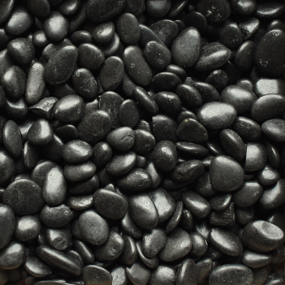 Polished Black Mexican Beach Pebbles (By the Pallet) | Quality Stone