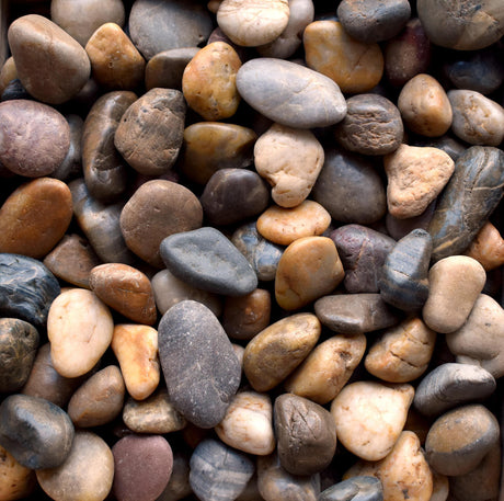 Polished Mixed Imported Beach Pebbles Sample